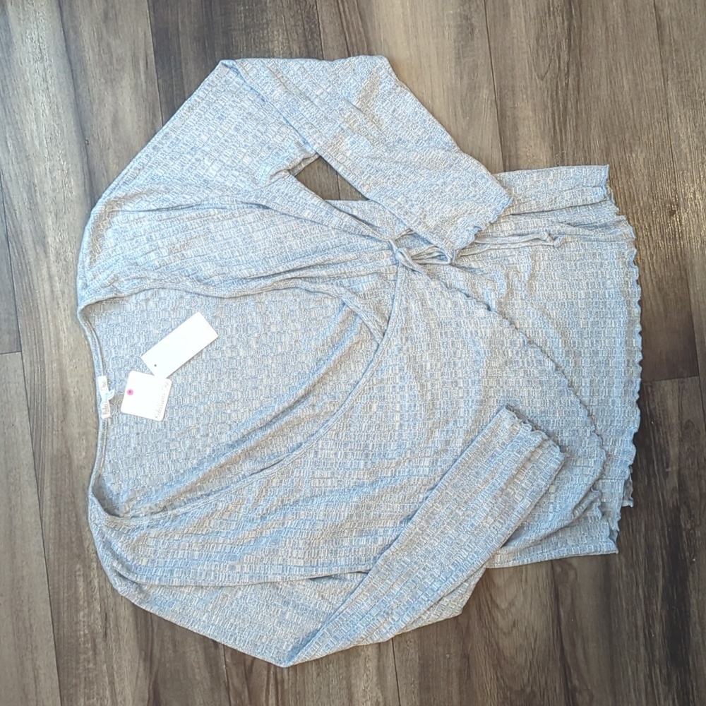 Rebellious One Blue Wrap Cardigan